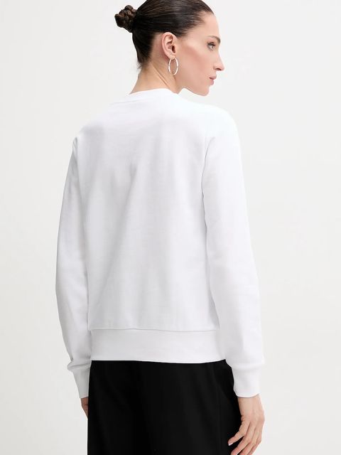 Karl Lagerfeld bluza bawełniana damska kolor biały z nadrukiem ASW20006