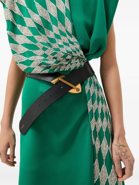 Versace leather belt 5 cm - Black