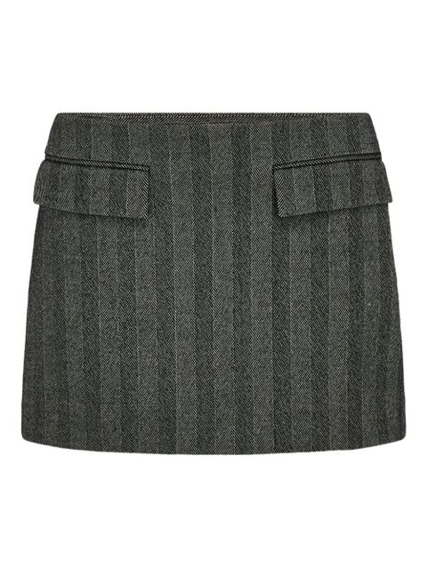 Ferragamo herringbone mini skirt - Black