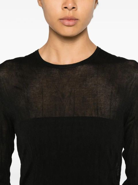 TOTEME crinkled long-sleeves maxi dress - Black