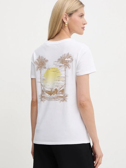 Guess t-shirt bawełniany damski kolor biały W5YI35 K9RM1 - zdjęcie produktu nr 1
