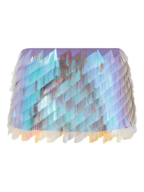 The Attico iridescent sequin mini skirt - Purple - zdjęcie produktu nr 1