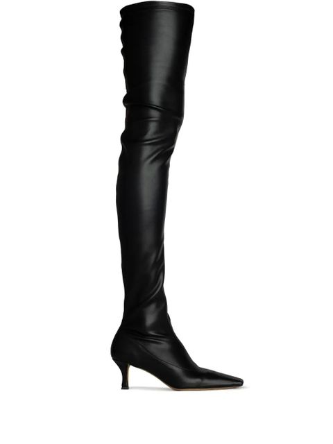 Proenza Schouler Trap over-the-knee leather boots - Black - zdjęcie produktu nr 1