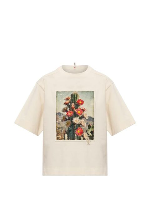 Moncler Grenoble cactus-print T-shirt - Neutrals - zdjęcie produktu nr 1