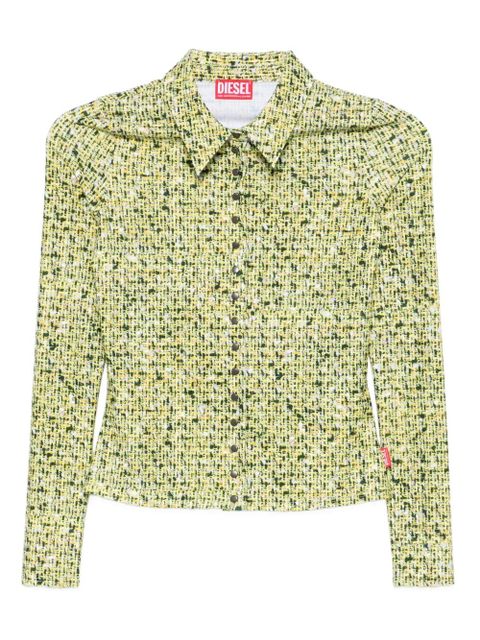 Diesel long-sleeve patterned top - Green