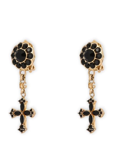 Dolce & Gabbana rhinestone-embellished earrings - Gold