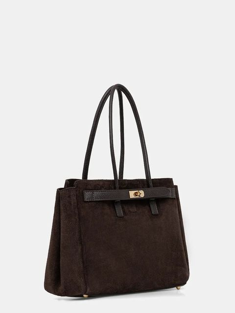 Answear.LAB torebka zamszowa kolor brązowy - zdjęcie produktu nr 2