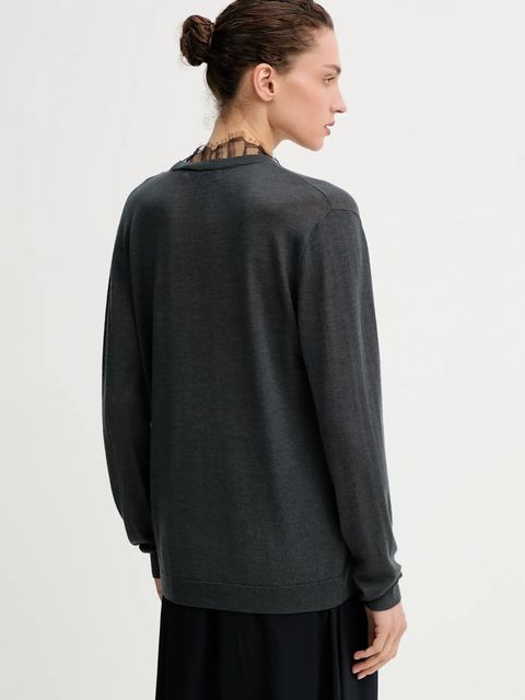 IRO sweter z domieszką wełny damski kolor szary lekki WP12HABY