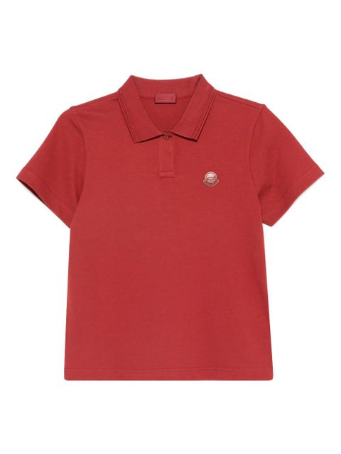 Moncler logo-patch polo shirt - Red - zdjęcie produktu nr 1