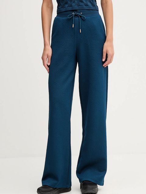 Guess spodnie dresowe PEONY damskie kolor niebieski gładkie V5YB19 KBSL2 - zdjęcie produktu nr 1
