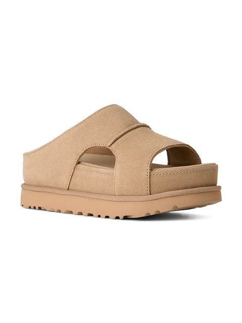 UGG klapki zamszowe W Goldenstar Hi Cutout Slide - zdjęcie produktu nr 1