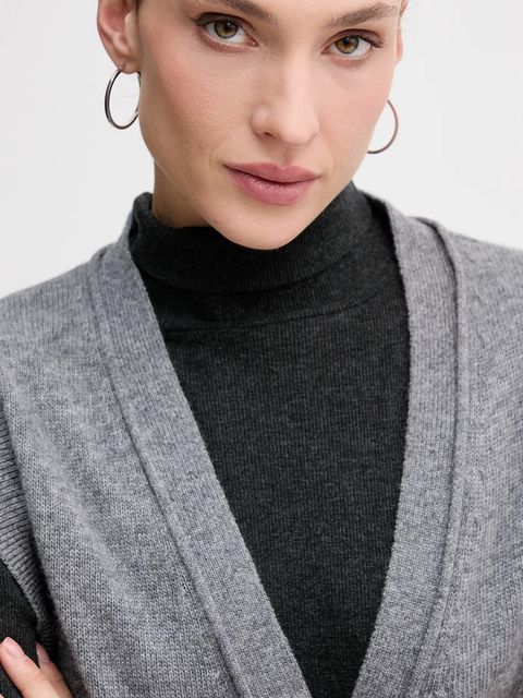 Sisley kamizelka z dodatkiem wełny damski kolor szary 1M9AL603B