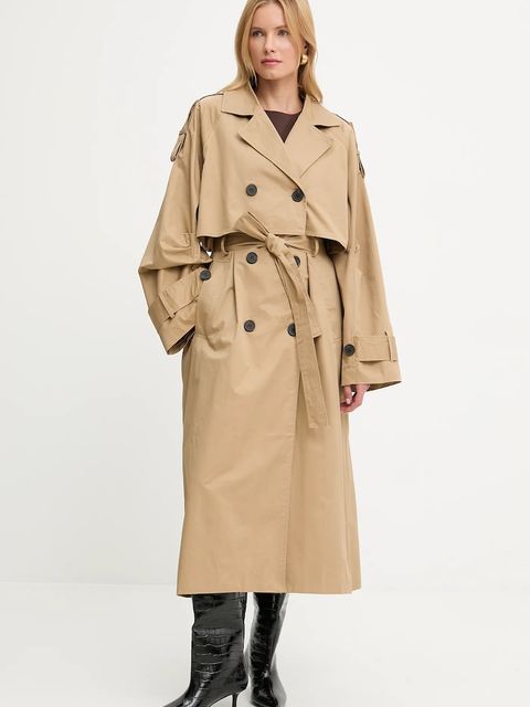 Answear.LAB płaszcz bawełniany kolor brązowy