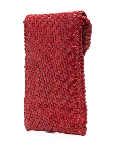 DRAGON DIFFUSION interwoven-design phone-case bag - Red