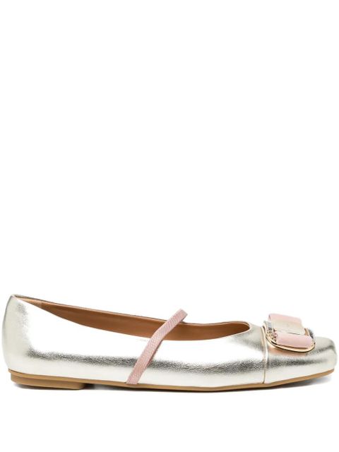 Ferragamo Vara buckle ballet flats - Gold - zdjęcie produktu nr 1