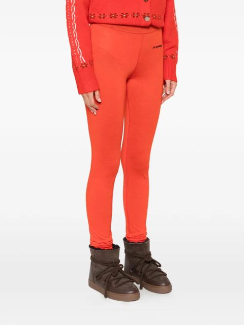 Jil Sander logo-detail elastic-waist trousers - Red