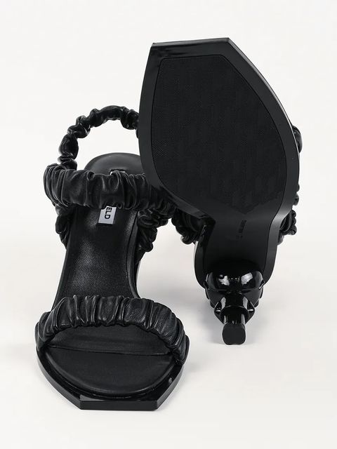 Karl Lagerfeld sandały skórzane Karl Nft Heel