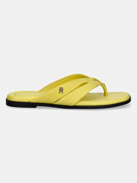 Tommy Hilfiger japonki damskie skórzane ELEVATED TOE POST LTH SANDAL - zdjęcie produktu nr 1