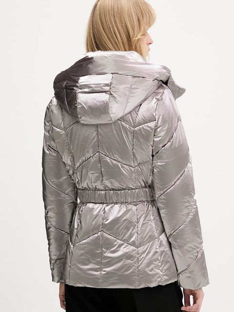 Desigual kurtka METALIC kolor różowy zimowa 25WWEW29