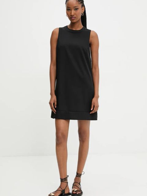 Answear.LAB sukienka kolor czarny mini rozkloszowana