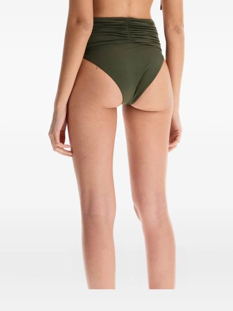 Magda Butrym flower-appliqué high-waisted bikini bottom - Green