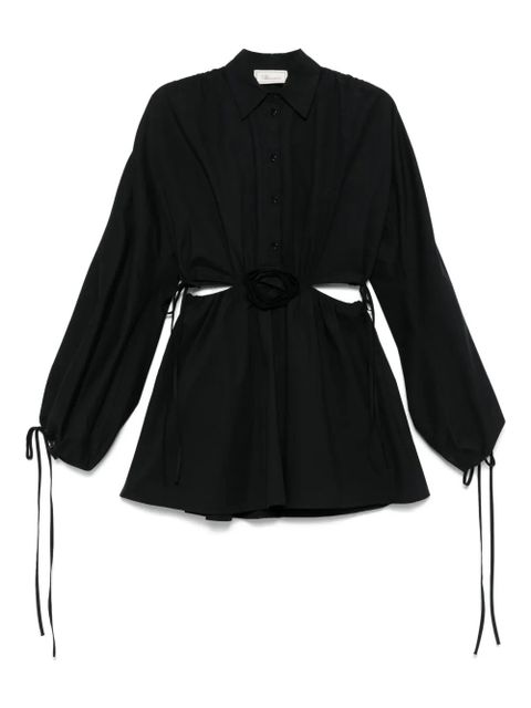 Blumarine floral-appliqué mini dress - Black - zdjęcie produktu nr 1