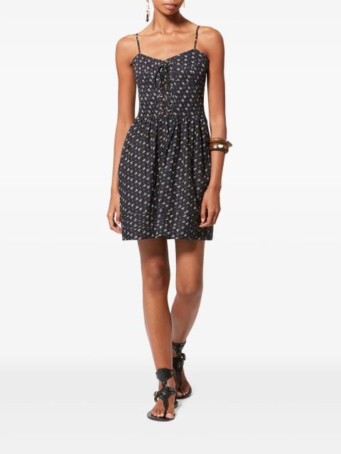 MARANT ÉTOILE DRYNA floral-pattern mini dress - Black