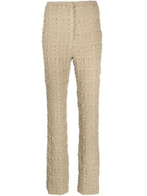 Nanushka Juna seersucker slim-fit trousers - Neutrals - zdjęcie produktu nr 1