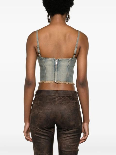 MISBHV Lara denim corset top - Blue
