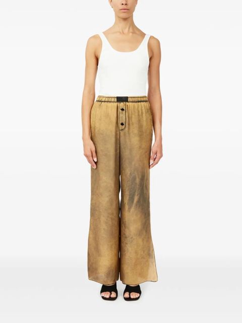 MM6 Maison Margiela distressed-finish flared trousers - Yellow - zdjęcie produktu nr 2