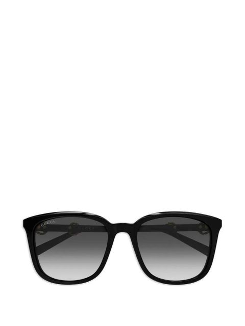 Gucci Eyewear horsebit-detail sunglasses - Black - zdjęcie produktu nr 1