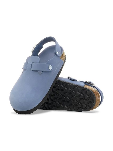 Birkenstock klapki nubukowe Tokio HEX damskie kolor niebieski 1030478 - zdjęcie produktu nr 2