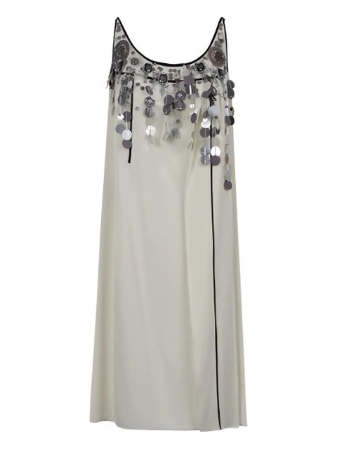 Prada beaded-sequin mini dress - Neutrals - zdjęcie produktu nr 1