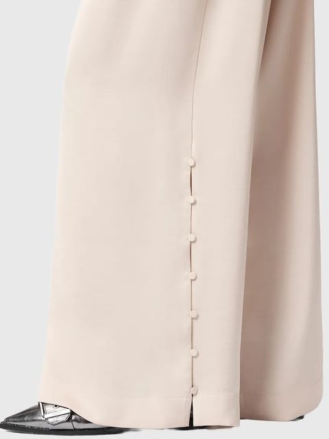 AllSaints spodnie LEANNE damskie kolor biały szerokie medium waist W015TD