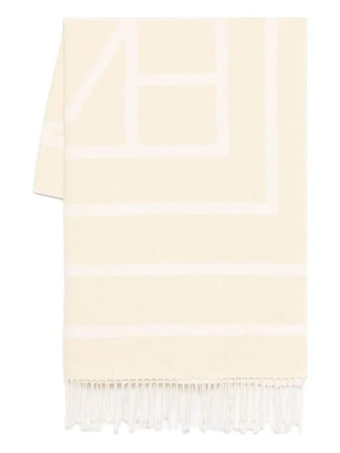 TOTEME monogram-jacquard scarf - Neutrals