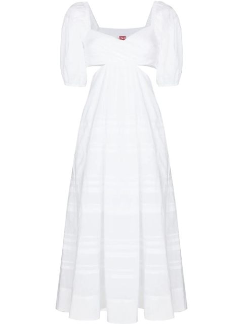 STAUD cut-out tiered midi dress - White - zdjęcie produktu nr 1