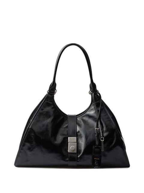 Prada large leather tote bag - Black - zdjęcie produktu nr 1