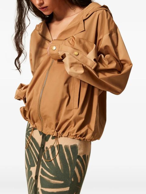 TWINSET pleat-detail taffeta jacket - Neutrals