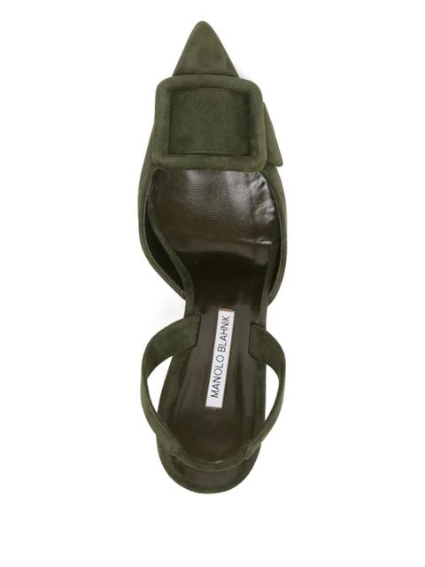 Manolo Blahnik 70mm Maysli heeled pumps - Green