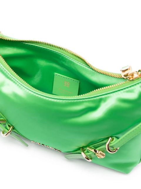 Givenchy logo-lettering zipped shoulder bag - Green
