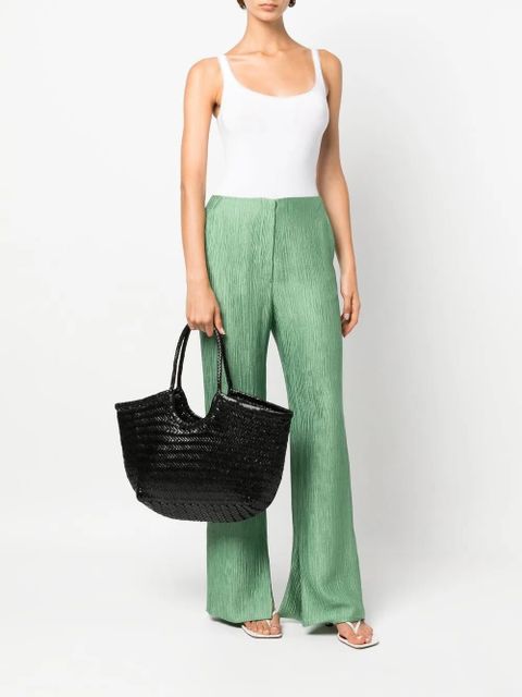 DRAGON DIFFUSION Nantucket interwoven leather tote bag - Black