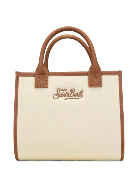 MC2 Saint Barth mini Vanity logo-embroidered canvas tote bag - Neutrals - zdjęcie produktu nr 2