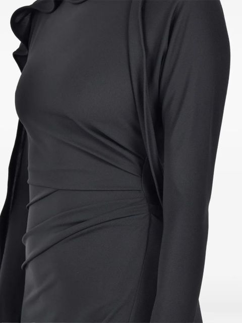 Victoria Beckham ruffled-detail maxi dress - Black - zdjęcie produktu nr 2