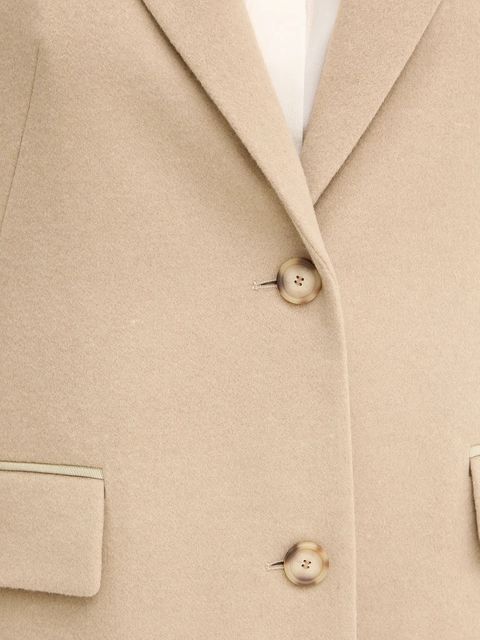 BOSS płaszcz wełniany kolor beżowy 50548371