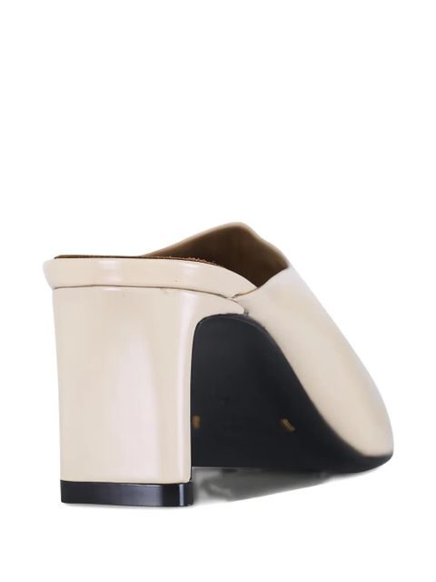 KHAITE leather heeled mules - Neutrals