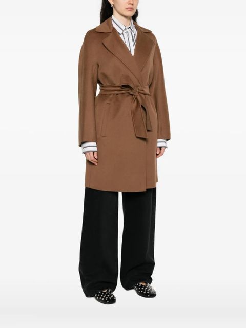 Max Mara belted single-breasted coat - Brown