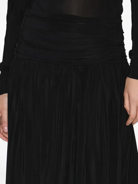 ISABEL MARANT pleated midi skirt - Black