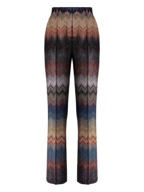 Missoni zigzag-pattern glitter-effect trousers - Grey - zdjęcie produktu nr 1