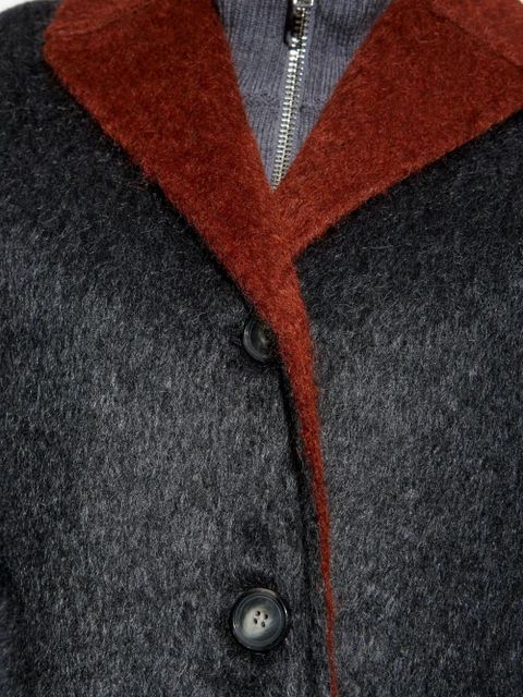 Marni contrasting-trim coat - Grey