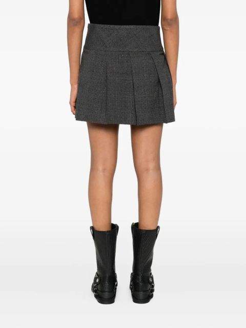 SANDRO pleated buckled skirt - Grey